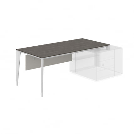 Стол под опорную тумбу 800 Atlas NZ-0110.BT.AL Бренсон Трюфель Алюминий_1