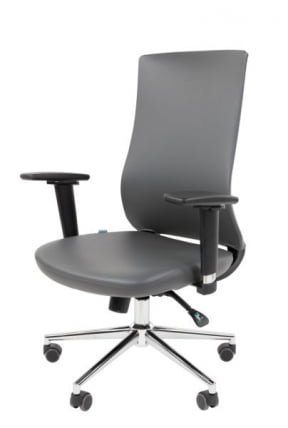 Офисное кресло CХАИРМАН 500 ЛЮКС (ЛУКС) ЭКО Б/П экокожа Серый / CHAIRMAN (LUX)_10