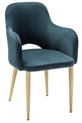 Кресло Ledger К Diag blue/нат.дуб_0