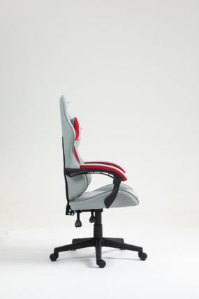 Кресло спортивное TopChairs Phantom ткань серо-красный_2