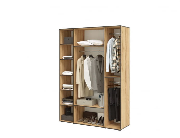 Шкаф Норд 4-х ств. + антресоль Дуб крафт_2