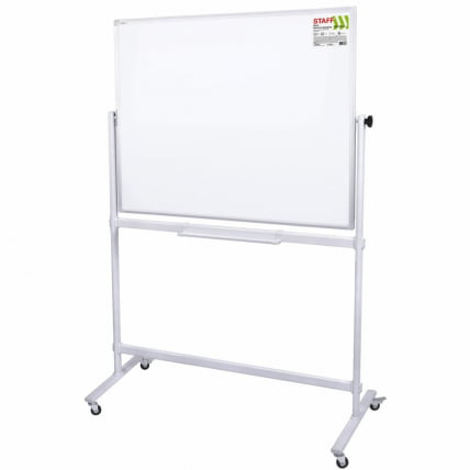 Доска магнитно-маркерная на стенде STAFF 100х150 см 2-сторонняя_0