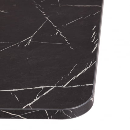 Стол обеденный TIBI нераздвижной ЛДСП, 68,6 х 110 х 75 см, Мрамор черный/Белый_3