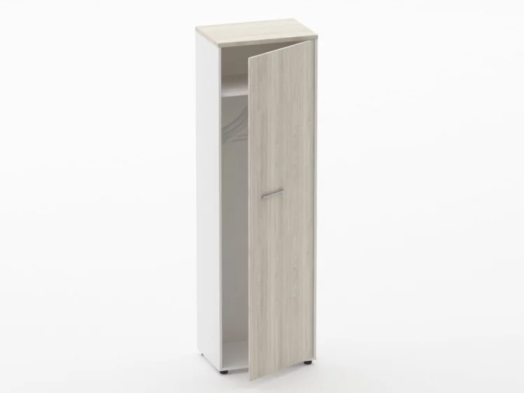 Шкаф для одежды 4 узкий Deka 10.19.302Пр Дуб Сантана светлый/Белый_1