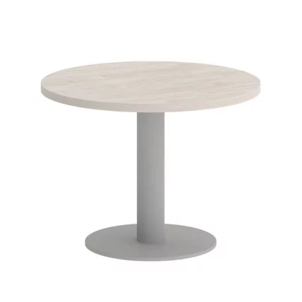 Стол журнальный круглый HOME OFFICE VR.SP-5-60.1G Денвер Светлый/Серый металл_0