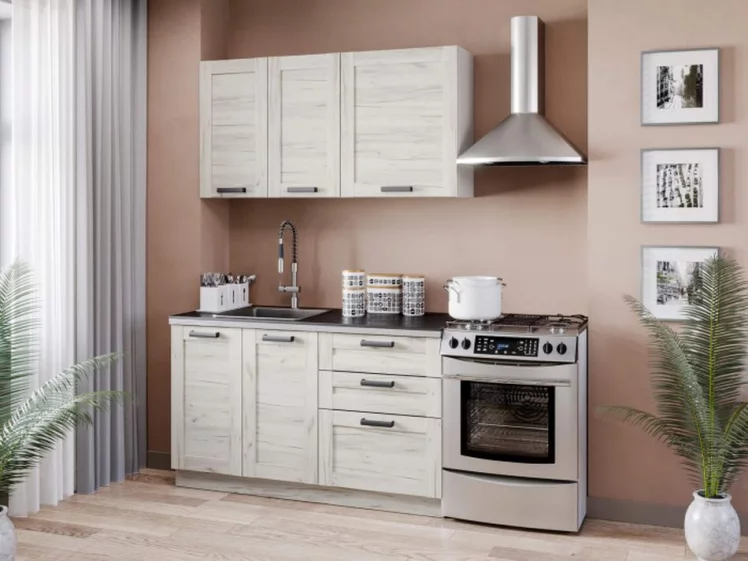 Тумба кухонная 600 с 2 ящиками ЛЮКС (4) Тип 1 Винченца ЛД 234.900.000.021 Белый Дуб Крафт белый_2