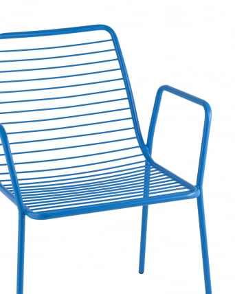 Стул Дели с подлокотниками металл Голубой_6