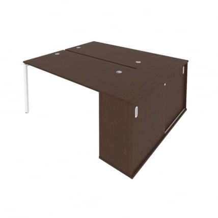 Рабочая станция с опорным шкафом-купе Metal System Б.РС-СШК-1.3 Венге/Белый_0