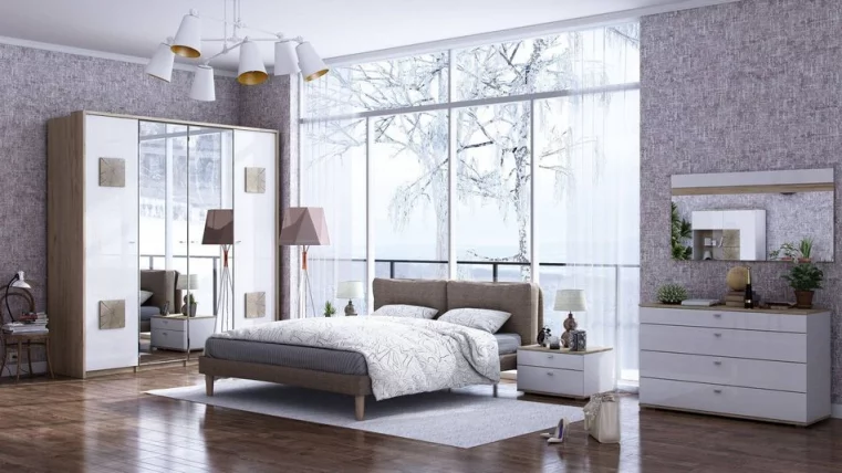 Шкаф одностворчатый с декоративными накладками Фиджи ЛД 659.225.000 Дуб Золотой Белый_5