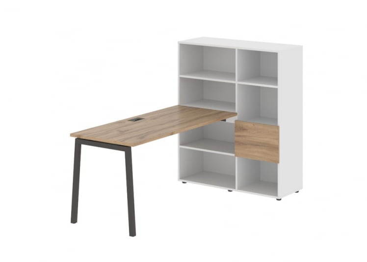 Рабочая станция EDIS ELRST 1115 Дуб Денвер светлый Мокко Белый_0