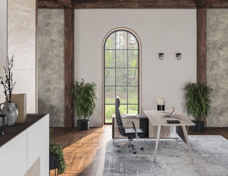 Кабинет руководителя Сирио № 1 Вольфрам Дуб Тоскана Белый / Sirio_2