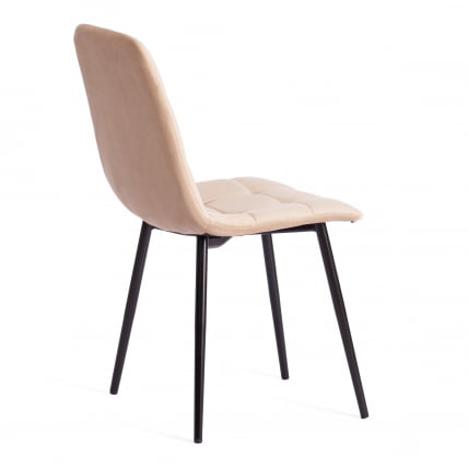 Стул CHILLY MAX Велюр/металл , 45 х 54 х 90 см , бежевый/черный_2