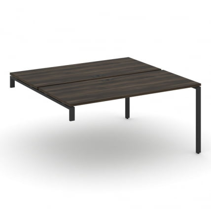 Двойной стол-надставка на опорную тумбу CONCEPT CN.DSN-004 Дуб Мали Черный_0