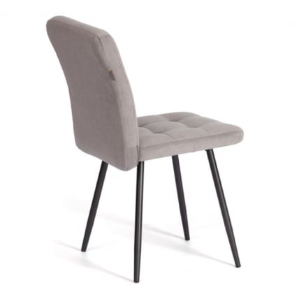 Стул обеденный Medeo LT, флок , серый/черный, 29, 45х56х89 см_1