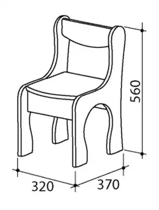 Столик и стульчик Морячок Дуб млечный / Оранж_2