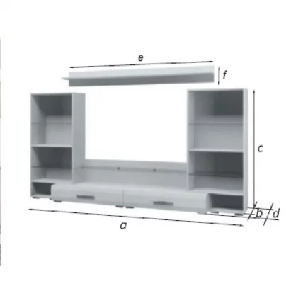 Гостиная Домино L2800 Белый глянец_1