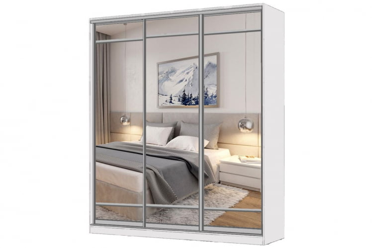 Шкаф-купе 3-х дверный Виктория 2000х584х2300, Белый 20ДЗЗЗДЗЗЗДЗЗЗ-ЯЯШШ-Б 310-3172_0