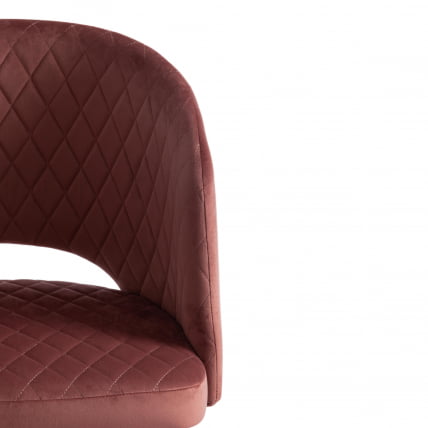 Кресло WIND (mod. 717) ткань/металл, 55х55х80 см, высота до сиденья 48 см, коралловый barkhat 15 /черный_5