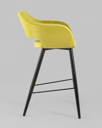 Стул барный Саймон Б велюр Золотистый_3