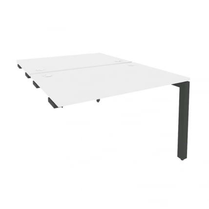 Стол-приставка двойной на П-образном м/к к опорным элем. ONIX O.MP-D.SPR-2.8 Белый Бриллиант/Антрацит_0