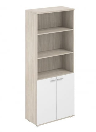 Шкаф высокий полуоткрытый Sigma SG.851.OL.WH Дуб светлый Белый_0
