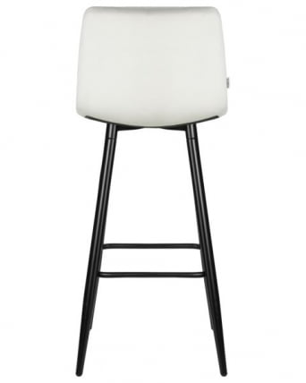 Стул барный ДОБРИН НИCОЛЕ (черные матовые ножки, светло-серый велюр (108-52)) 2 шт / DOBRIN NICOLE_5