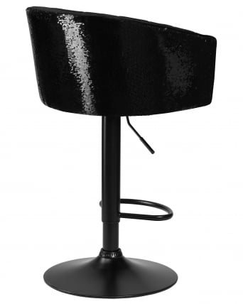 Стул барный DOBRIN DARCY BLACK SHINY (черный велюр с черно-золотыми пайетками)_3