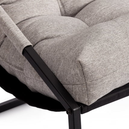 Кресло Charli / Чарли без подлокотника рогожка, серо-бежевый, 3M 16/2, 70х70х84 см_10