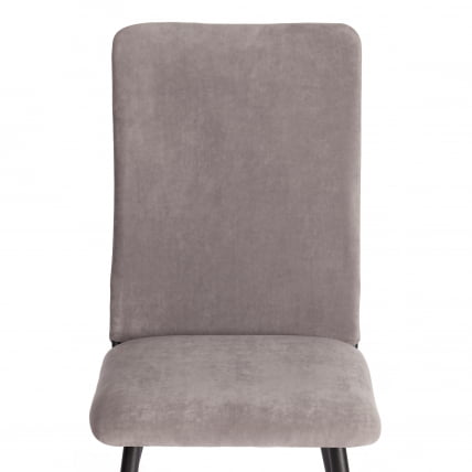 Стул обеденный La Rousse (2 шт. в упаковке) La Rousse (2 шт. в упаковке) NEW, велюр, серый/черный, 29, 45х55х93 см_5