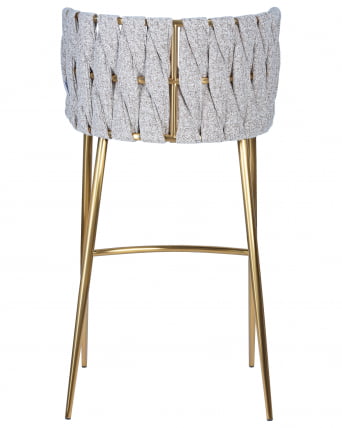 Стул барный DOBRIN EMMA GOLD (белый PU (T-01), белая ткань (F-49))_4