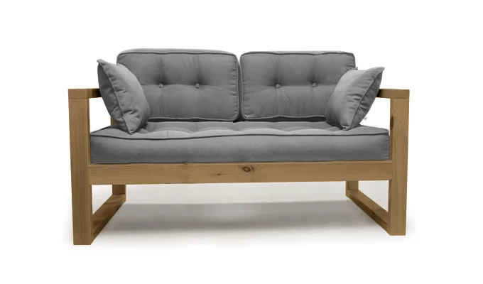 Диван двухместный DEmoku Д-2 серебристо-серый_холодный серый_0