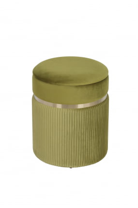 Пуф Миранда с ящиком велюр Оливковый_2