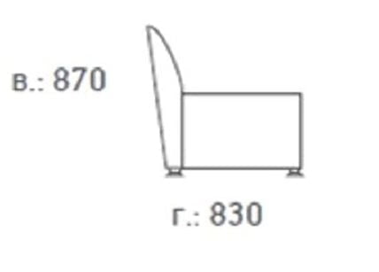 Euroforma Европа 2-х местный диван Ecotex 3004 (бледно-сиреневый)_77664_3