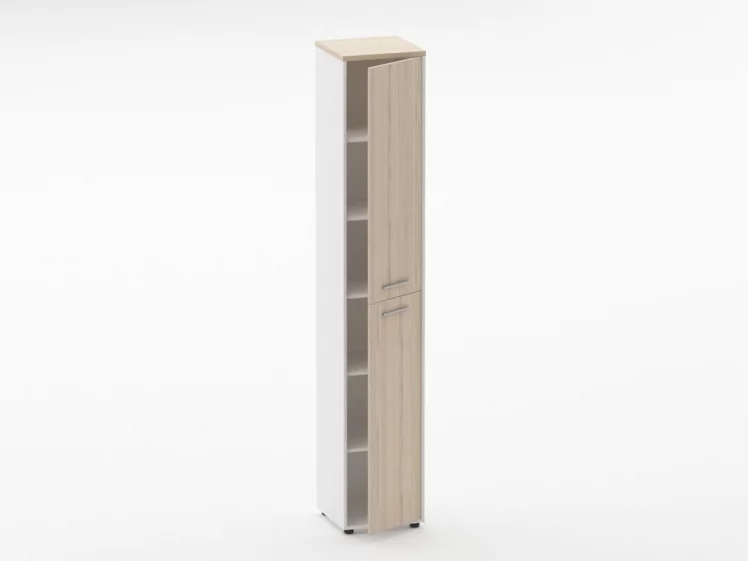 Шкаф 5 узкий закрытый Deka 10.23.16Пр Туя/Белый_1