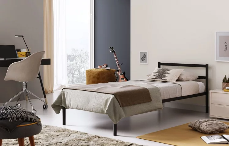 Кровать Метта 900x2000 Черная_3