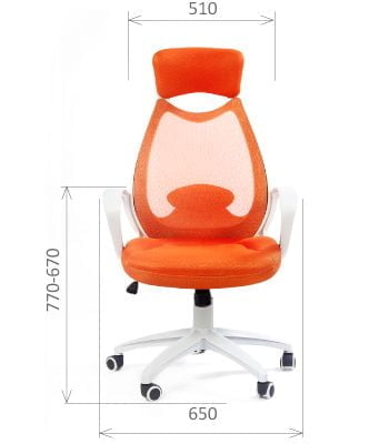Кресло для руководителя CHAIRMAN 840 white Комбинированный оранжевый_3