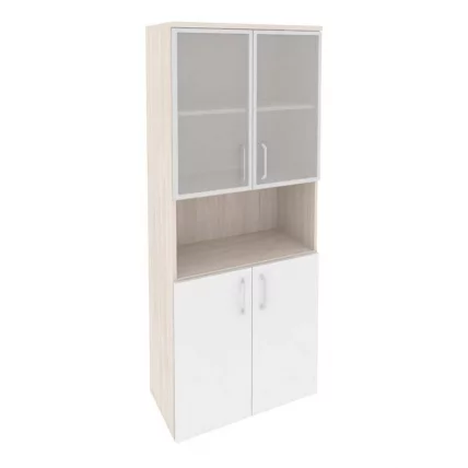 Шкаф высокий широкий ONIX O.ST-1.4R Денвер Светлый/Белый_0