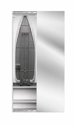 Шкаф со встроенной гладильной доской Iron Box Print (правый, купе) Беленый дуб_1