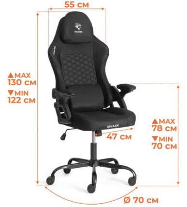 Кресло iShark ткань, черный_19