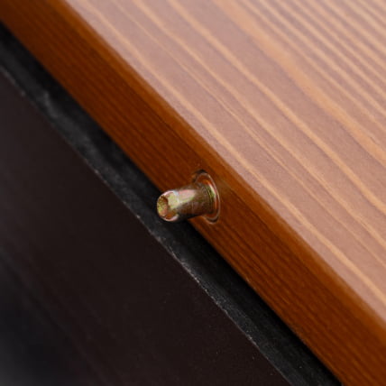 Стол Соната Люкс раздвижной/Sonata Lux extension table массив сосны, антик/черный, 120-(150)х75х73 см_11