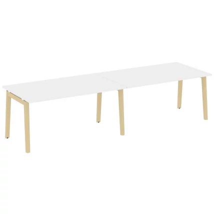 Стол переговорный (2 столешницы) ONIX WOOD OW.PRG-2.4 Белый Бриллиант/Светлый_0