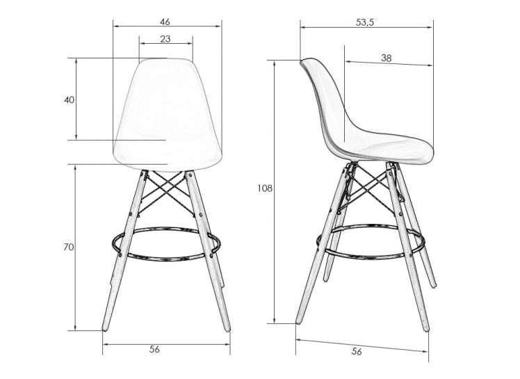 Стул барный DOBRIN DSW BAR Салатовый G-08_7