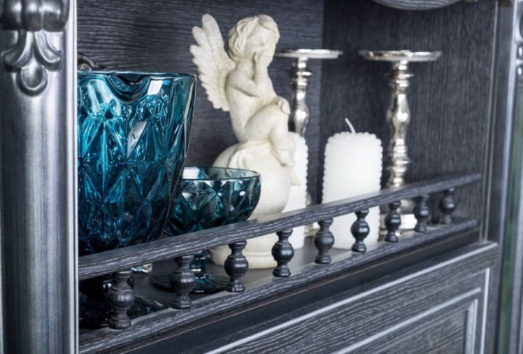 Шкаф кухонный 600 горизонтальный открытый Италия ЛД 275.717.000 Черный Дуб темный_1