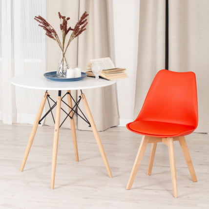 Стул TULIP (mod. 73) / 1 шт. в упаковке дерево/пластик/ПУ, 48.5*52.5*83cм, красный_9