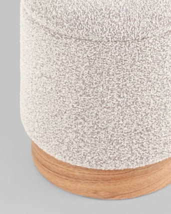 Пуф с ящиком Холли S букле бежевый_6