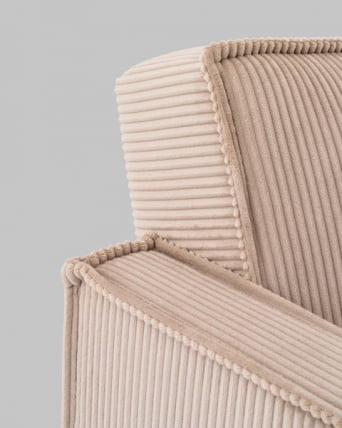 Диван прямой Кассель велюр рельефный бежевый_9