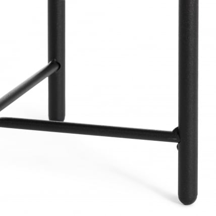 Банкетка AMBER металл, ткань, 41*41*40 см, бежевый/черный_4