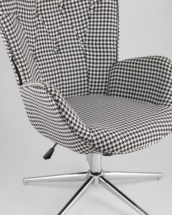 Кресло регулируемое Филадельфия Черно-белое_7