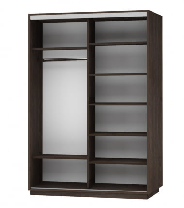 Шкаф-купе двухдверный Экспресс Дуо Медиум 1600х2400h Венге_1