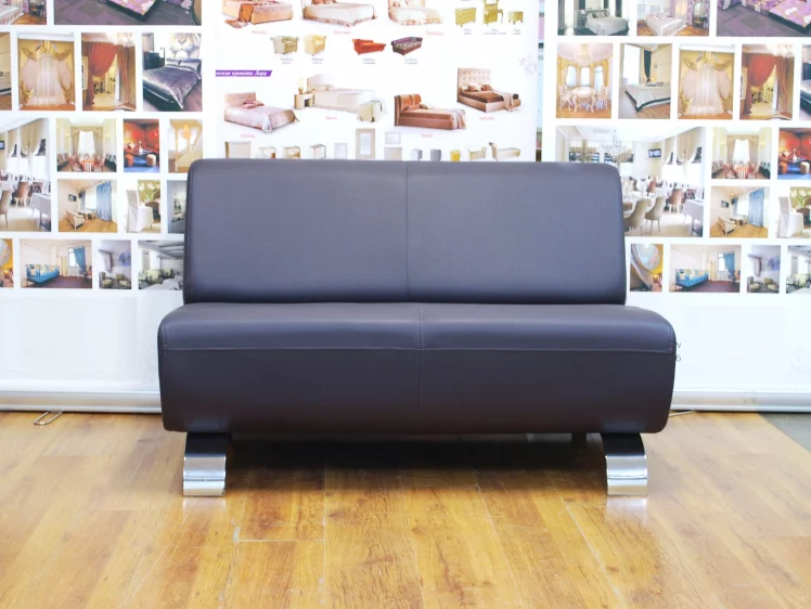 Диван офисный Диванная секция Клерк 5 двойная без подлокотников в Domus Antracite_1